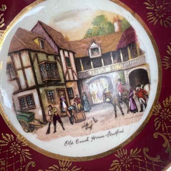 Weatherby Hanley Royal Falcon Ware 4-71 Old Coach House Stratford Small Plate - Picture 2 of 8
